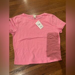 Boutique pink cropped tshirt